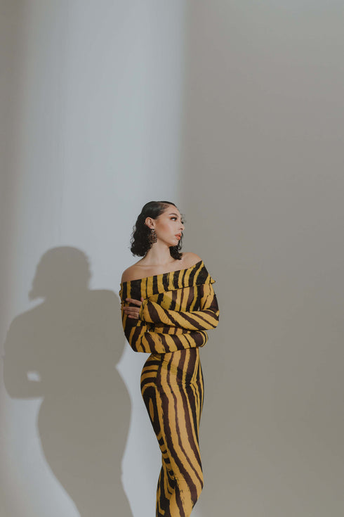 SANA MAXI IN DARK BUTTERSCOTCH